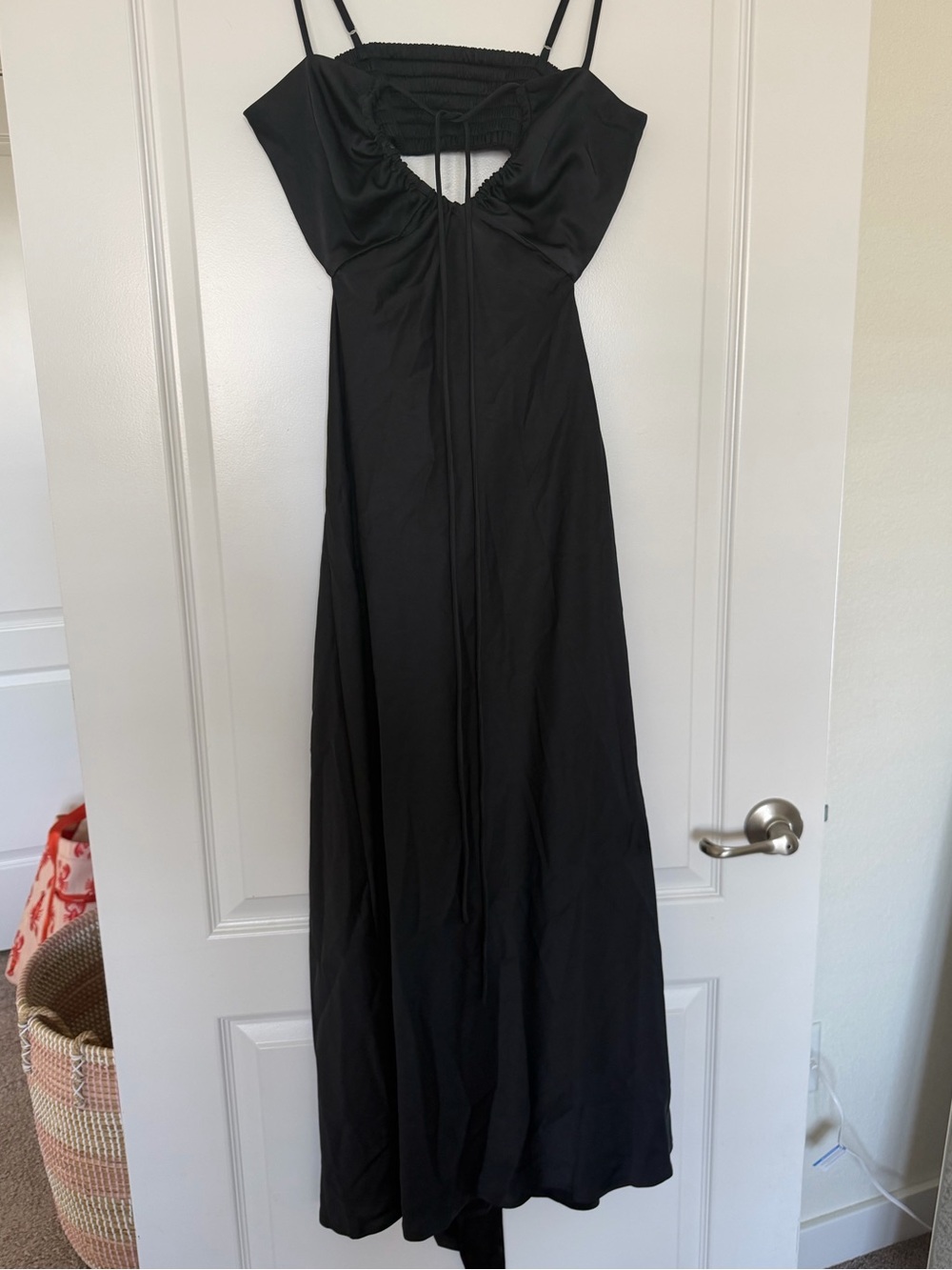 A.L.C. Black Spaghetti-Strap Maxi Dress